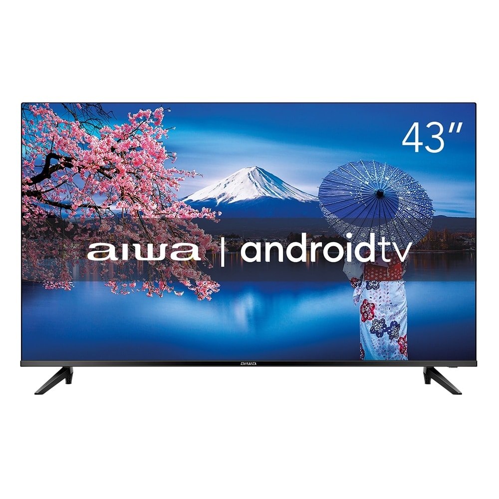 Smart TV DLED 43" Aiwa AWSTV43BL02A - Full HD, Wi-Fi, 2 USB, 2 HDMI, Borda Ultrafina, 60Hz