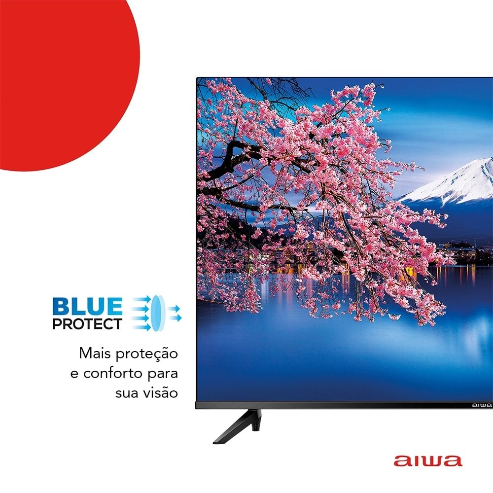 Smart TV DLED 43" Aiwa AWSTV43BL02A - Full HD, Wi-Fi, 2 USB, 2 HDMI, Borda Ultrafina, 60Hz