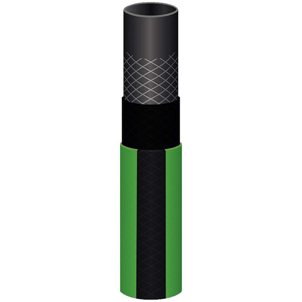 Mangueira Jardim Tramontina Flex Verde Com Faixa Preta 4 Camadas 10m
