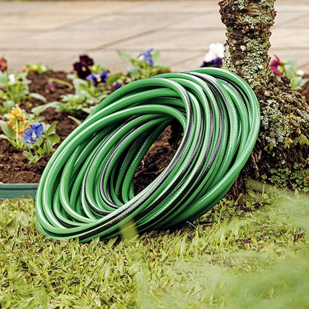 Mangueira Jardim Tramontina Flex Verde Com Faixa Preta 4 Camadas 20m