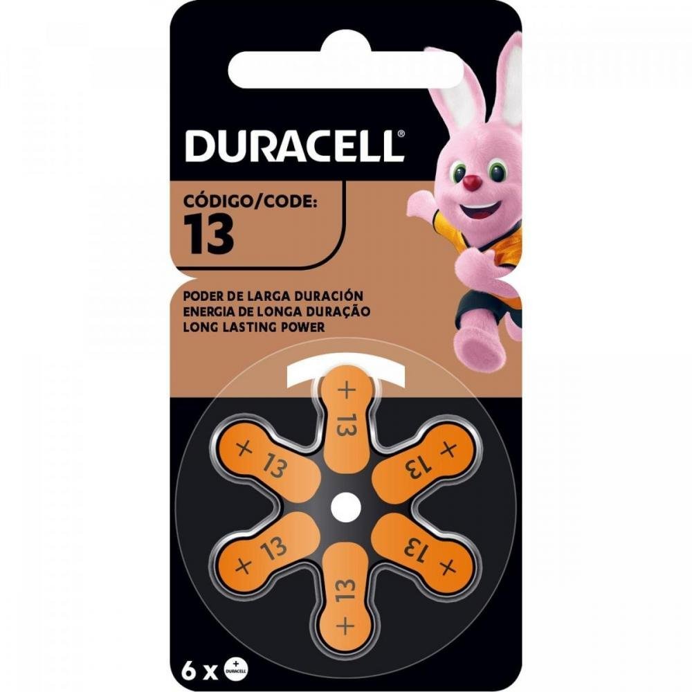 Pilha Auditiva 13 Duracell - Cartela com 6 pilhas