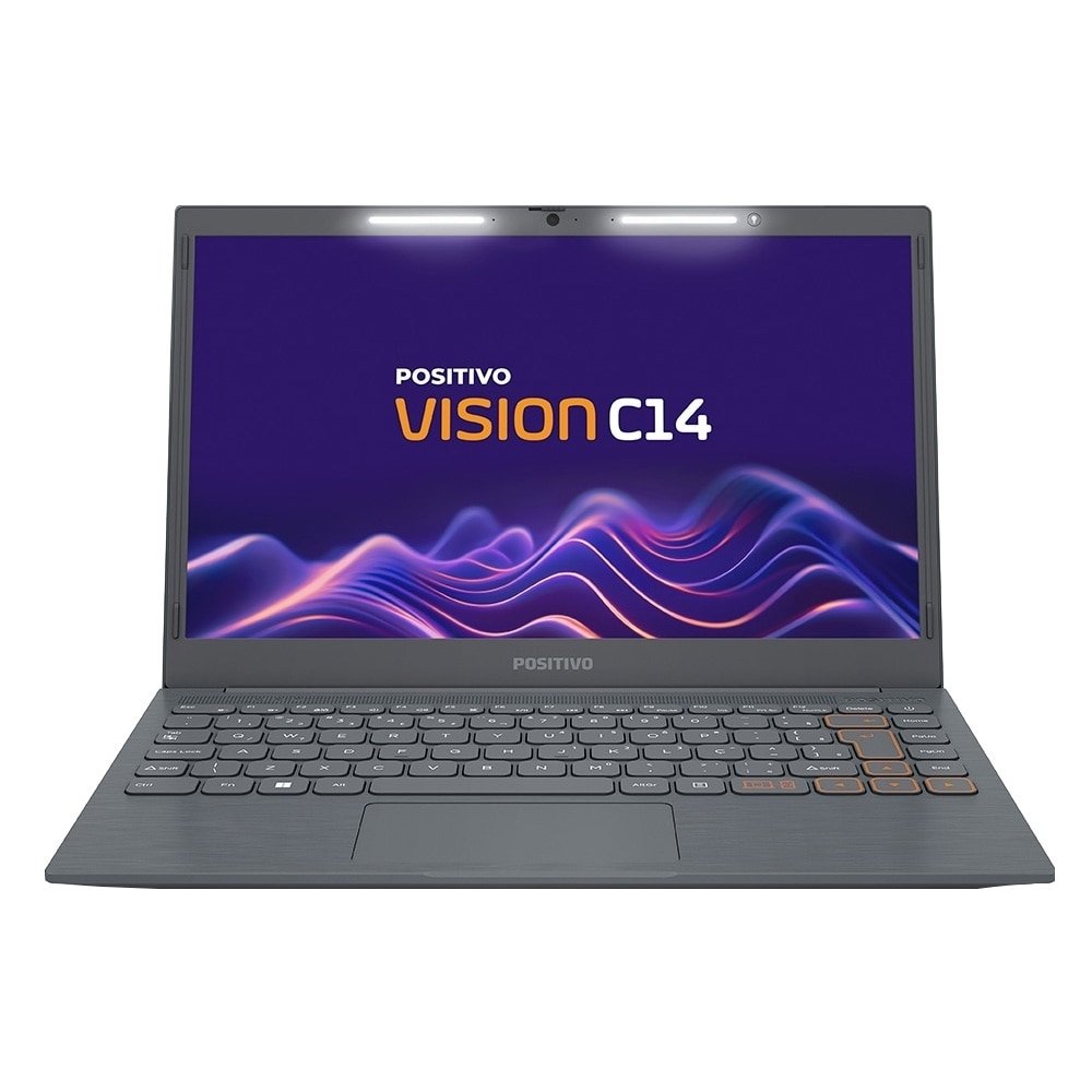 Notebook Positivo Vision C4128A-14 - Tela 14P", Intel Celeron, 128GB, 4GB RAM, Windows 11, Cinza