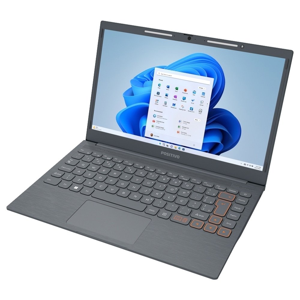 Notebook Positivo Vision C4128A-14 - Tela 14P", Intel Celeron, 128GB, 4GB RAM, Windows 11, Cinza