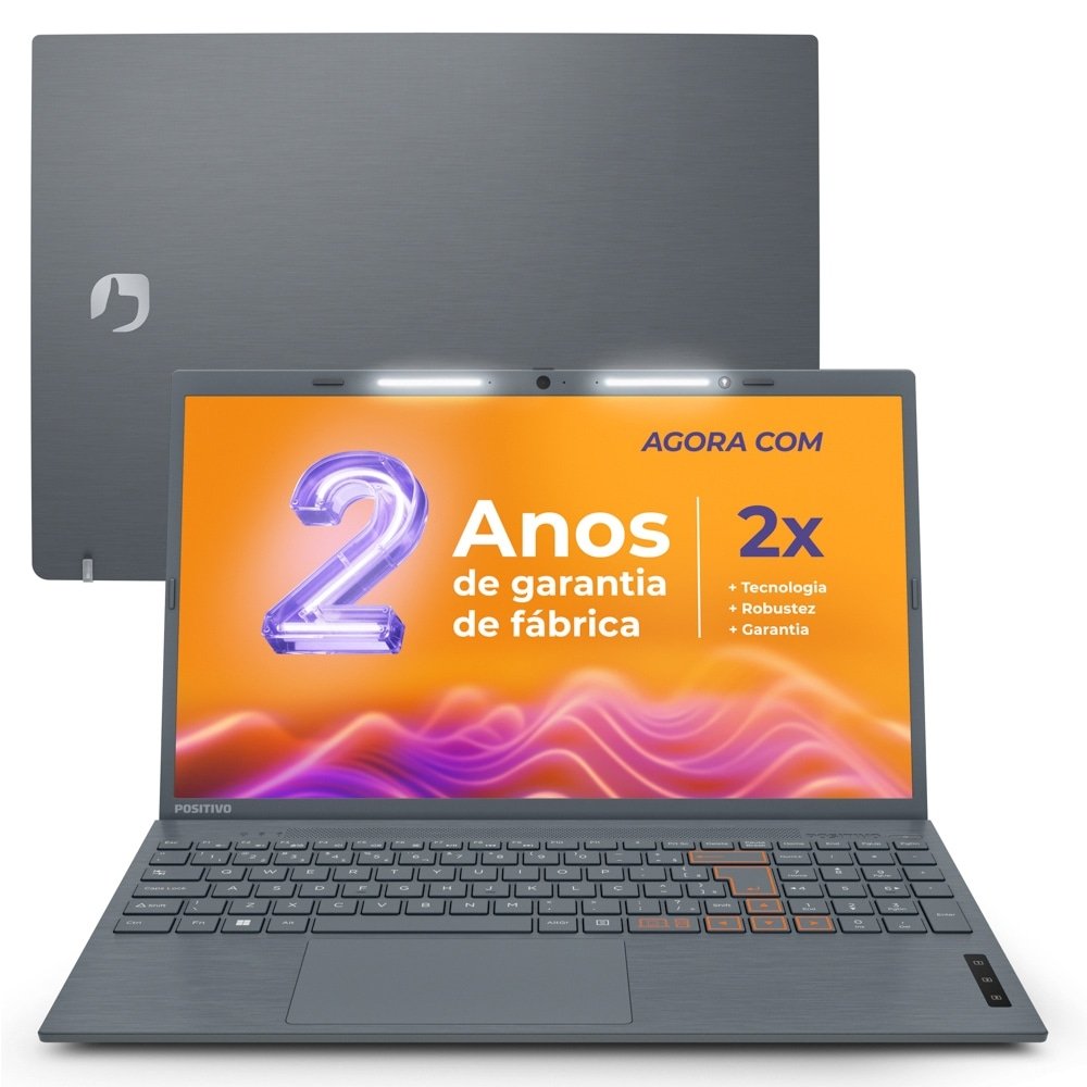Notebook Positivo Vision C4128A-15 - Tela 15.0", Intel Celeron, 128GB, 4GB RAM, Windows 11, Cinza