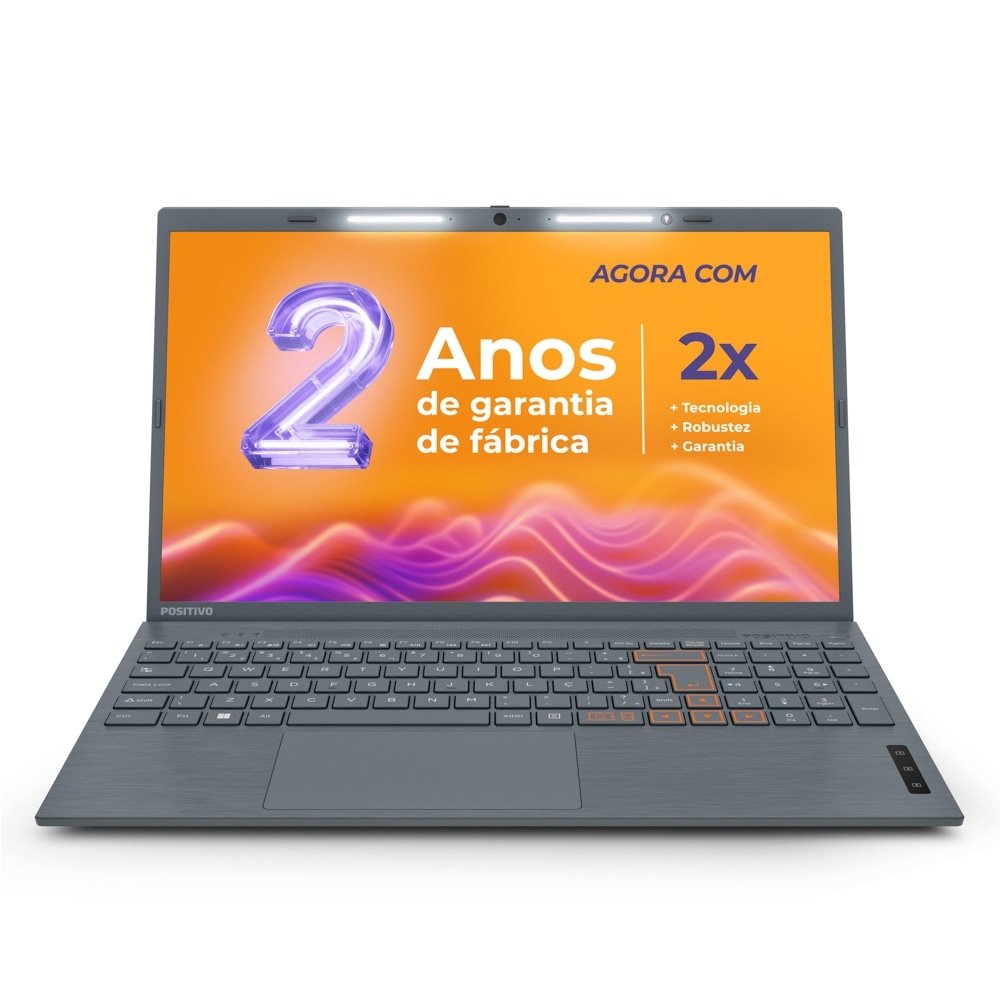 Notebook Positivo Vision C4128A-15 - Tela 15.0", Intel Celeron, 128GB, 4GB RAM, Windows 11, Cinza