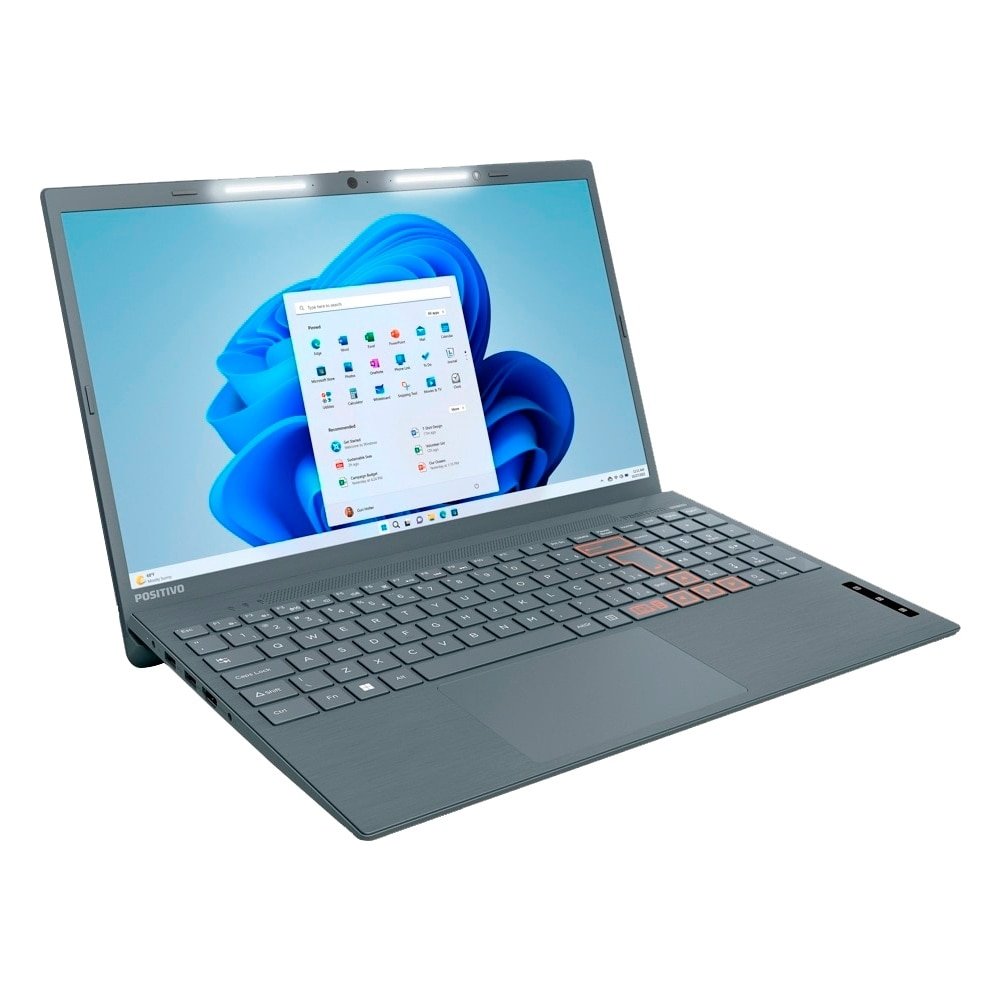 Notebook Positivo Vision C4128A-15 - Tela 15.0", Intel Celeron, 128GB, 4GB RAM, Windows 11, Cinza