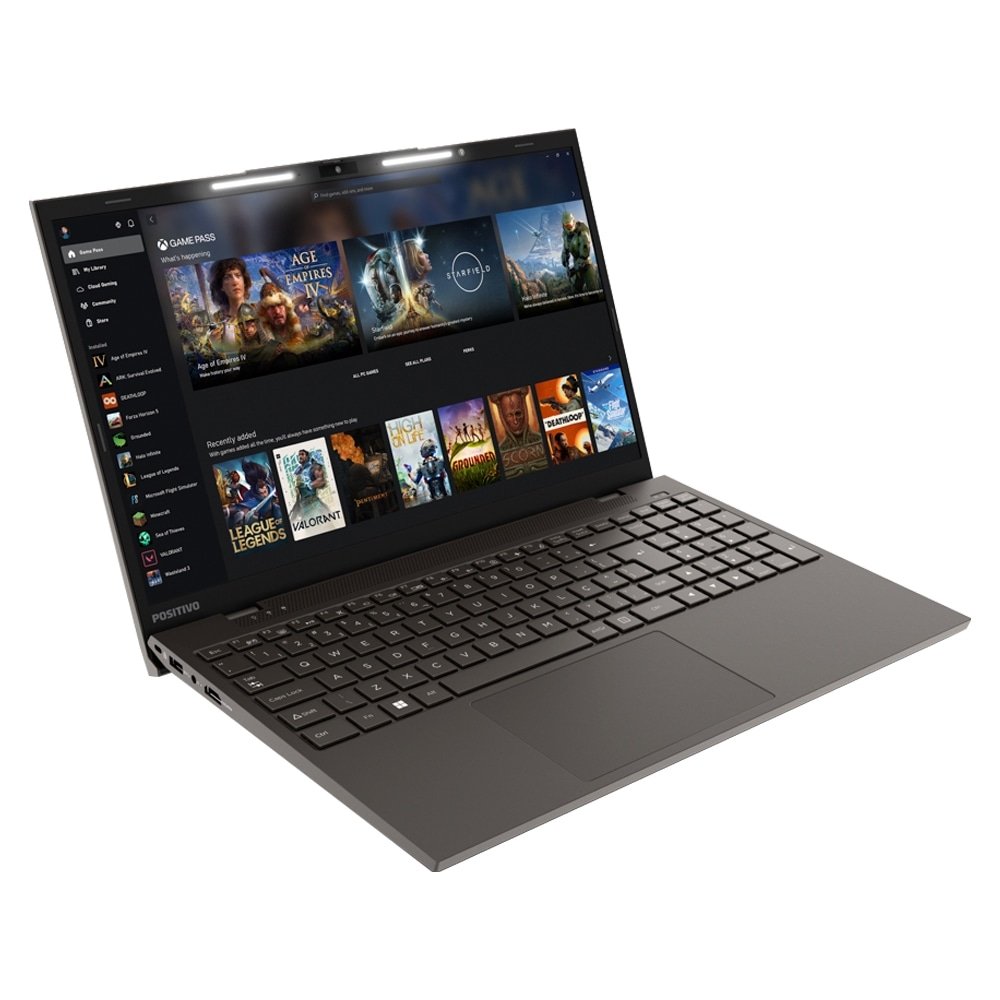Notebook Positivo Vision I38256A | Tela 15.6", Intel Core i3-1115G4, 256GB SSD, 8GB RAM, Windows 11, Cinza