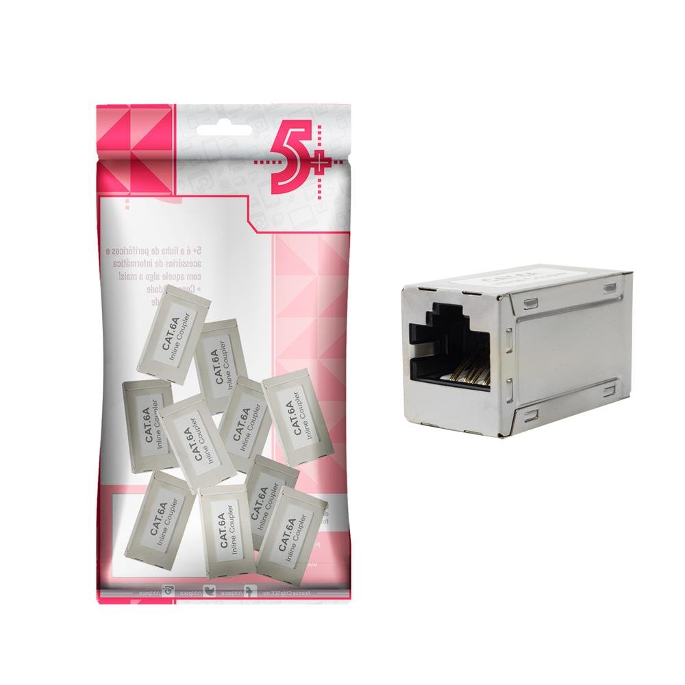 Emenda RJ-45 Metalica - CAT 5/6/7/8 - 10GBS