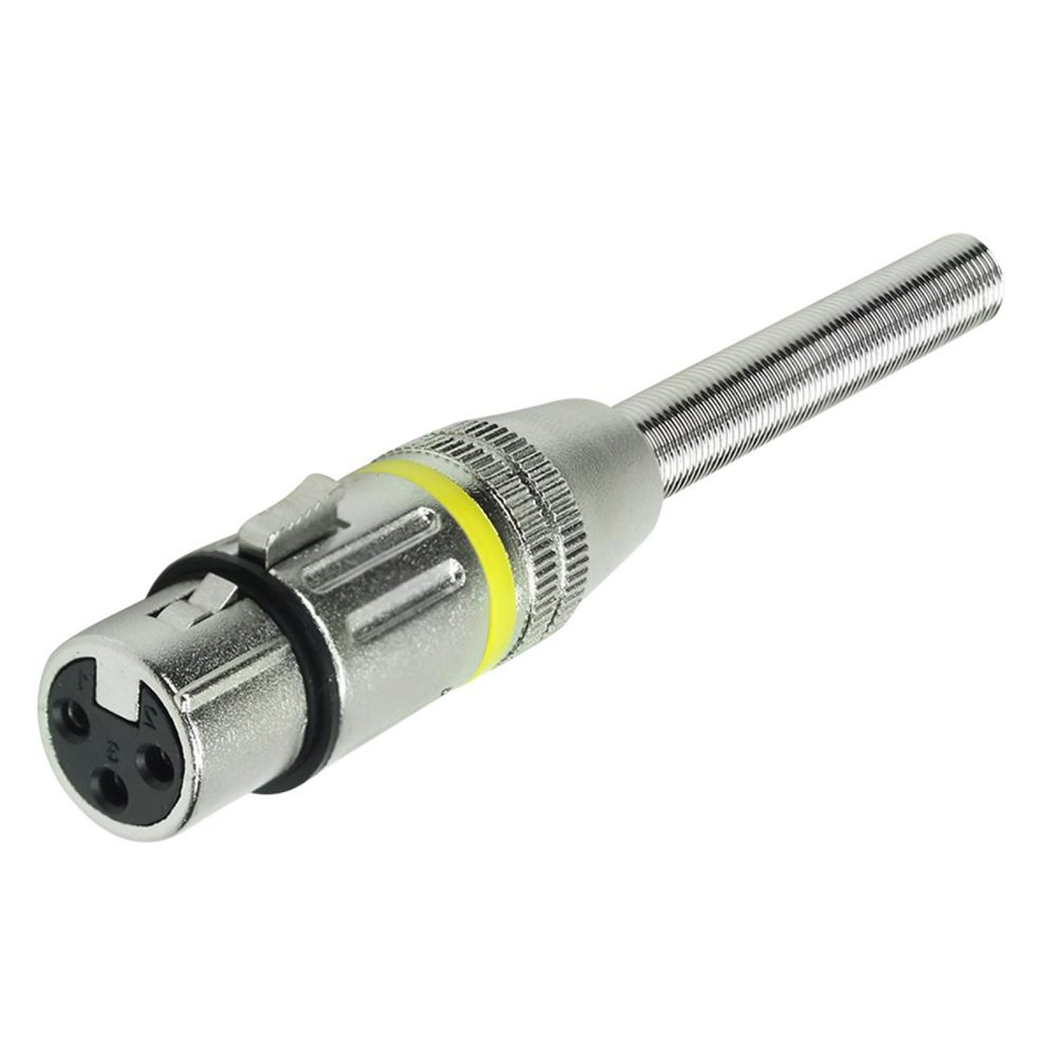 Plug Cannon Fêmea Amarelo Com Mola Profissional - PIX