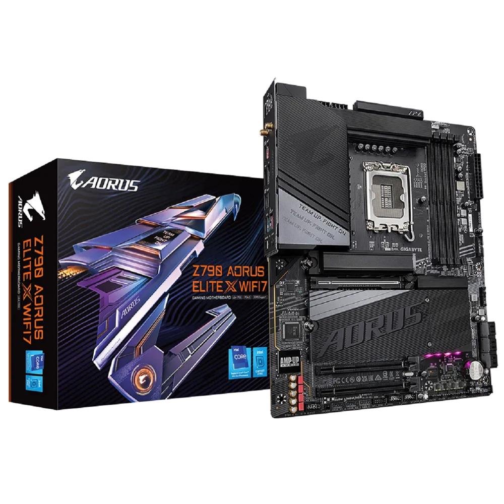 Placa Mãe Gigabyte Z790 Aorus Elite X WiFi 7, Chipset Z790, Intel LGA 1700, ATX, DDR5