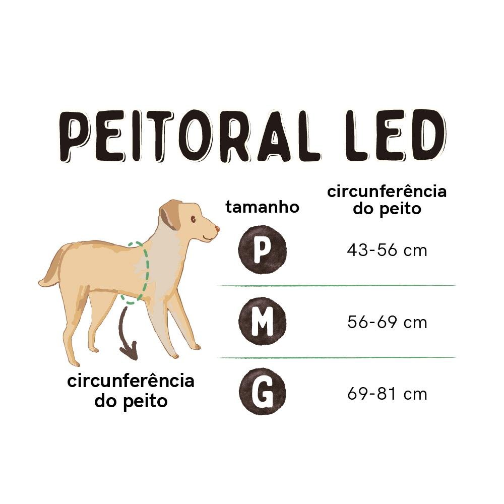 Peitoral LED 3 Funções Verde Tamanho G Mimo - PP336