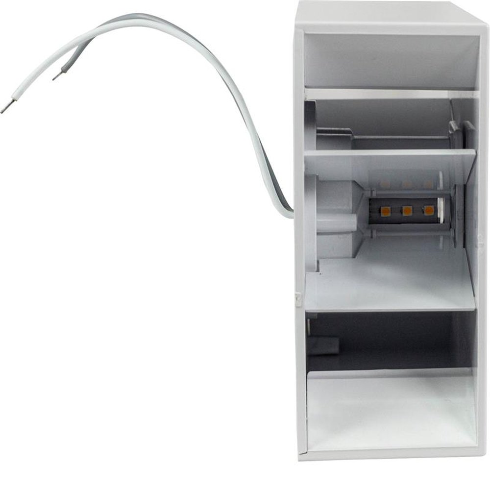 Arandela Led Branca Quadrada 6W - Facho Regulável Noll