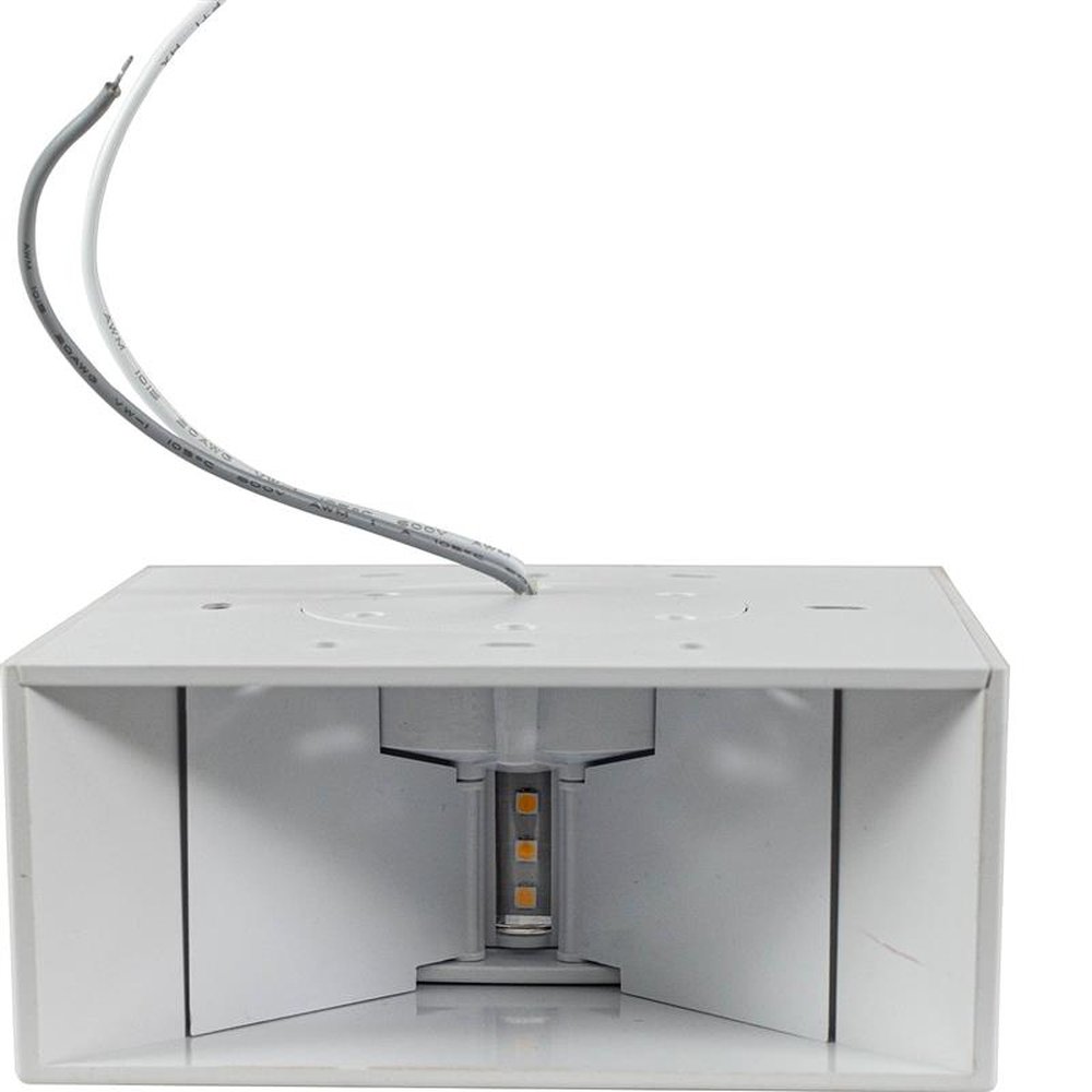Arandela Led Branca Quadrada 6W - Facho Regulável Noll