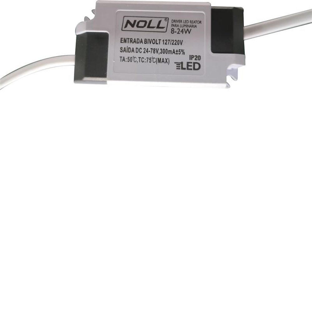 Driver Led Reator Para Luminária 8W - 24W - Bivolt Noll