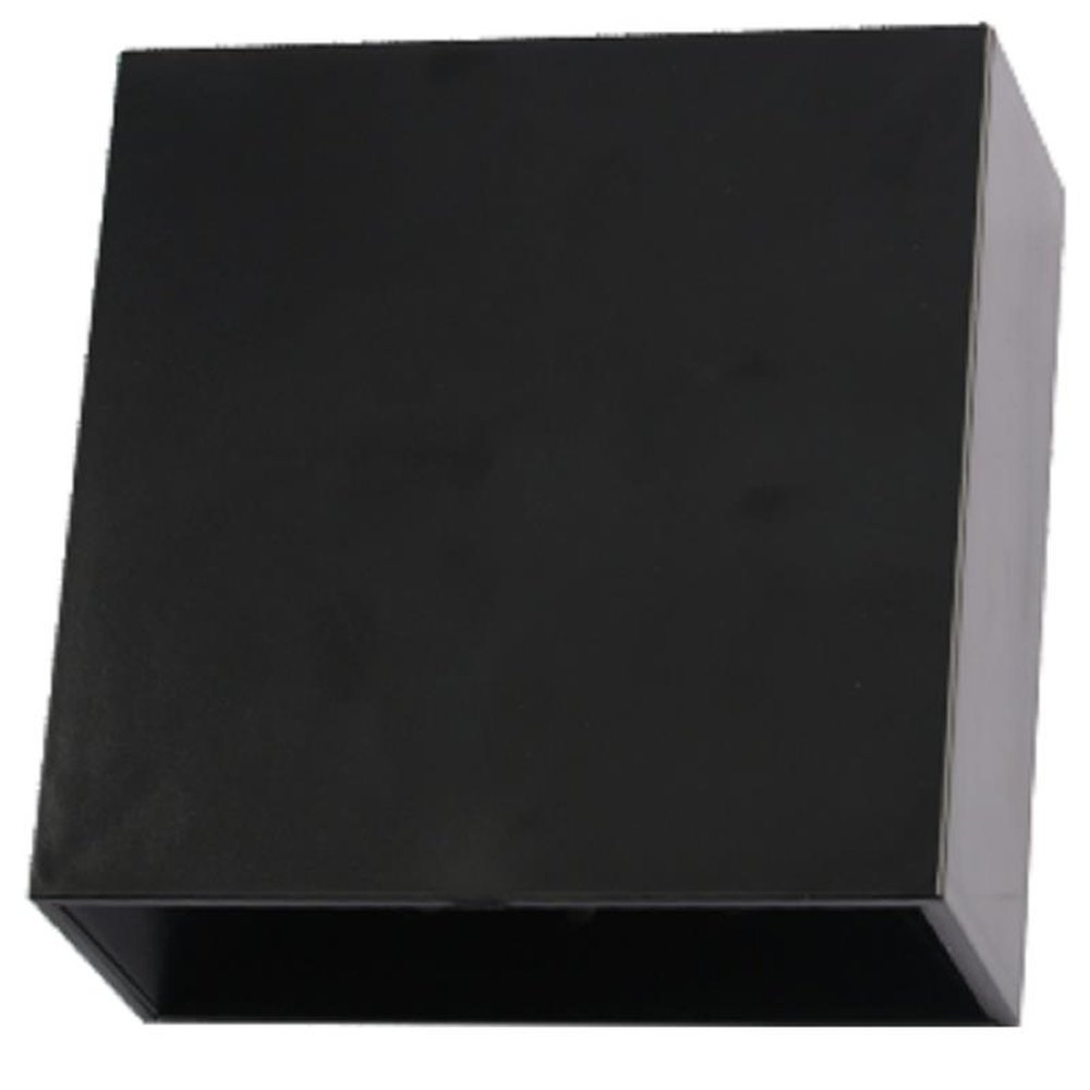 Arandela Led Preta Quadrada 6W - Facho Regulável Noll