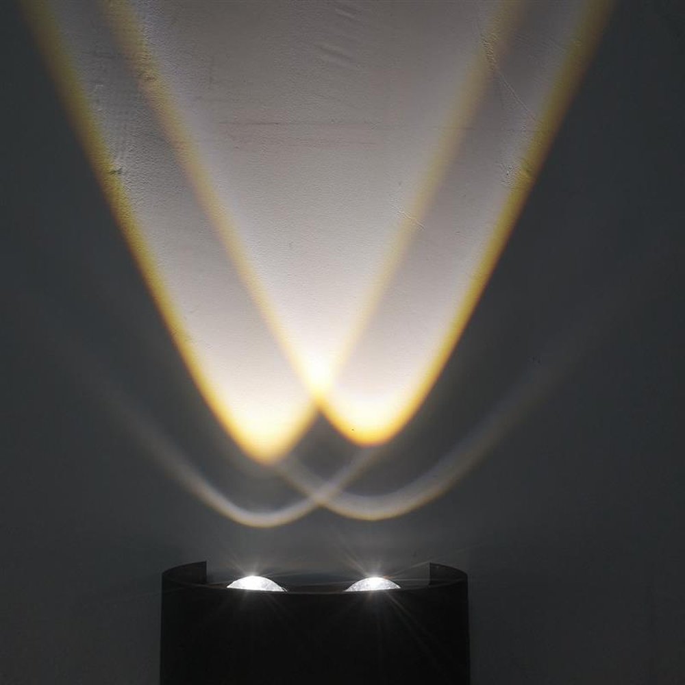 Arandela Led Preta De Parede Externa/Interna 4W - 4000K - Bivolt Noll