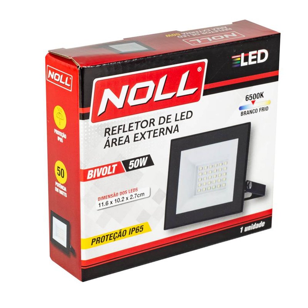Refletor Led Área Externa 50W - 4000K - Bivolt Noll | Martins Atacado
