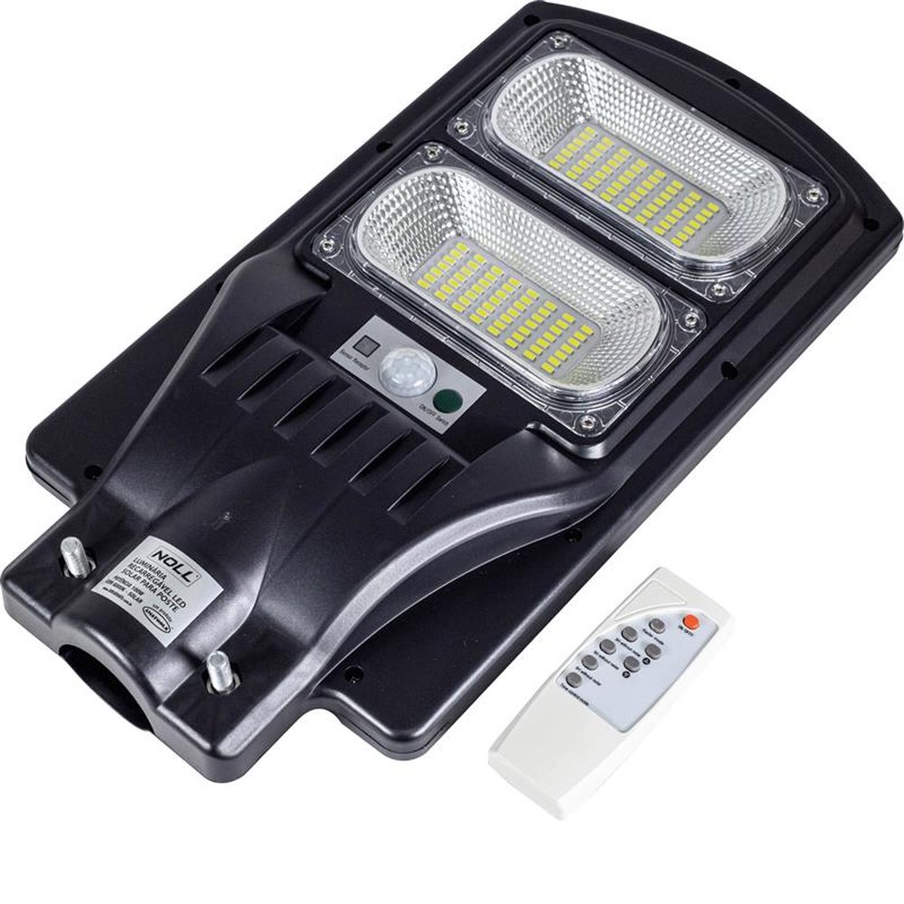 Luminária Recarregável Led Solar Para Poste 100W - 6000K Noll