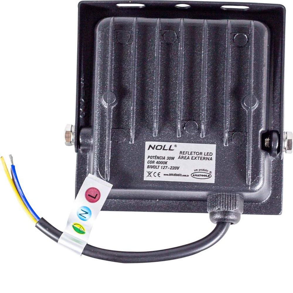 Refletor Led Área Externa 30W - 6500K - Bivolt Noll