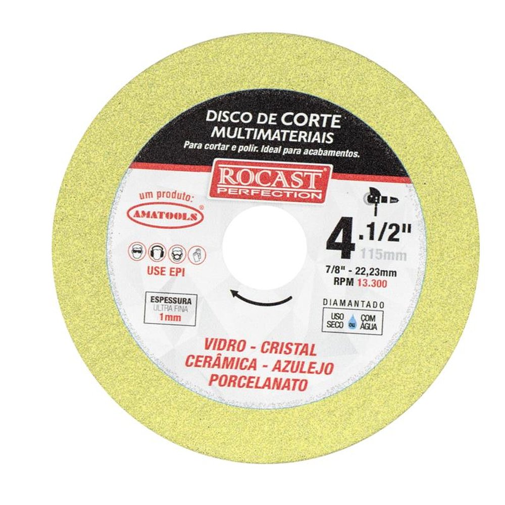 Disco De Corte Multimateriais 115 X 22.2 - 1Mm Rocast