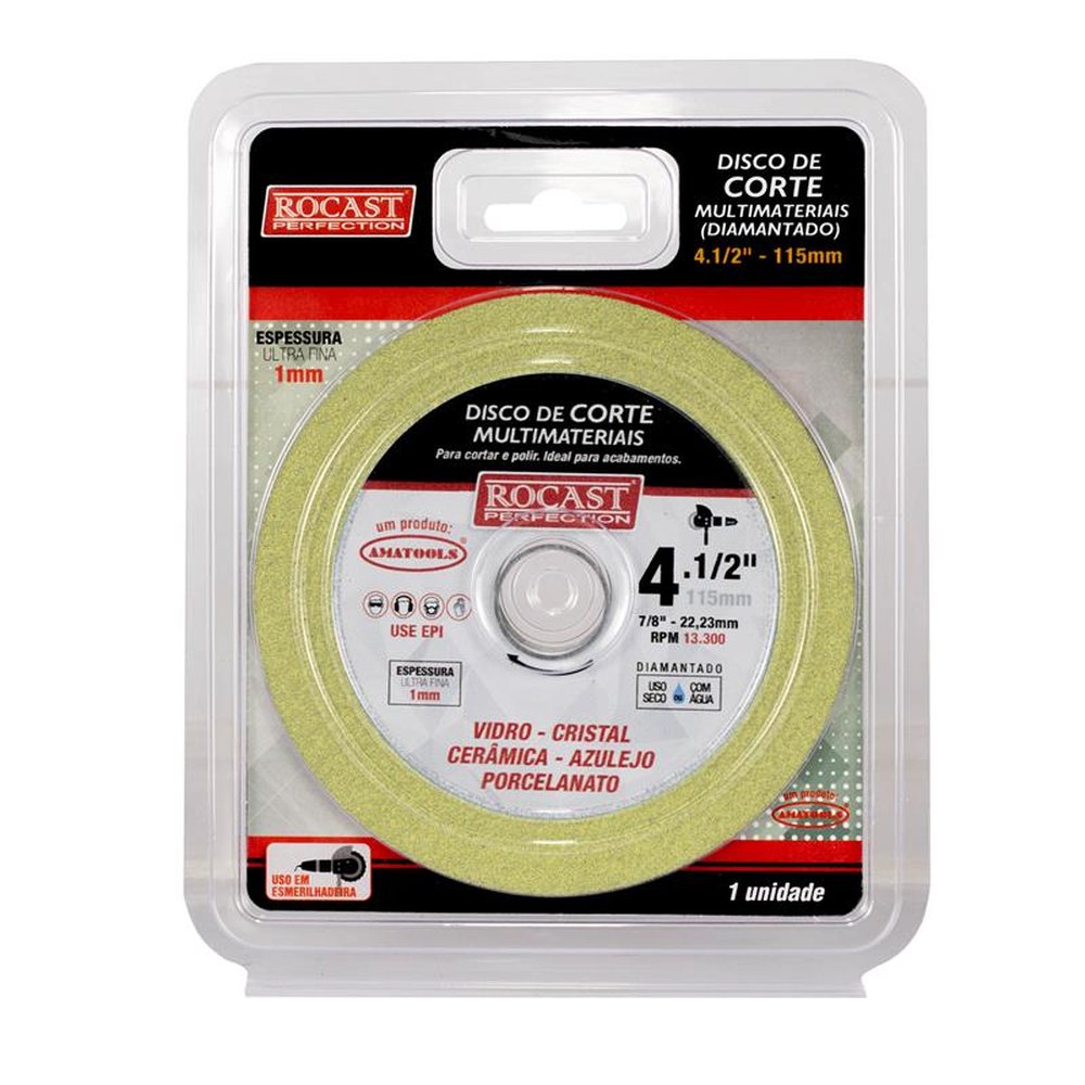 Disco De Corte Multimateriais 115 X 22.2 - 1Mm Rocast