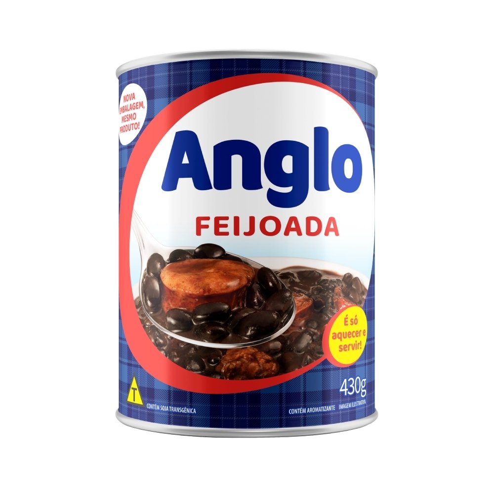 Feijoada em Lata Anglo 430g - Embalagem com 24 Unidades