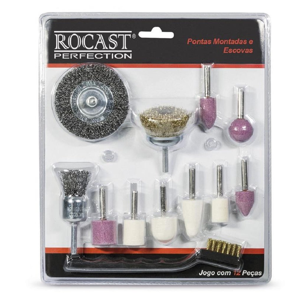 Jogo Pontas Montadas E Escovadas 12 Peças Rocast