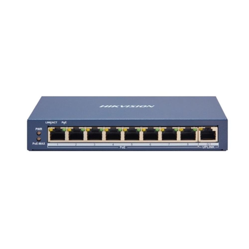 Switch Hikvision DS-3E1309P-EI/M, Gigabit, PoE, 8P, 100 Mbps