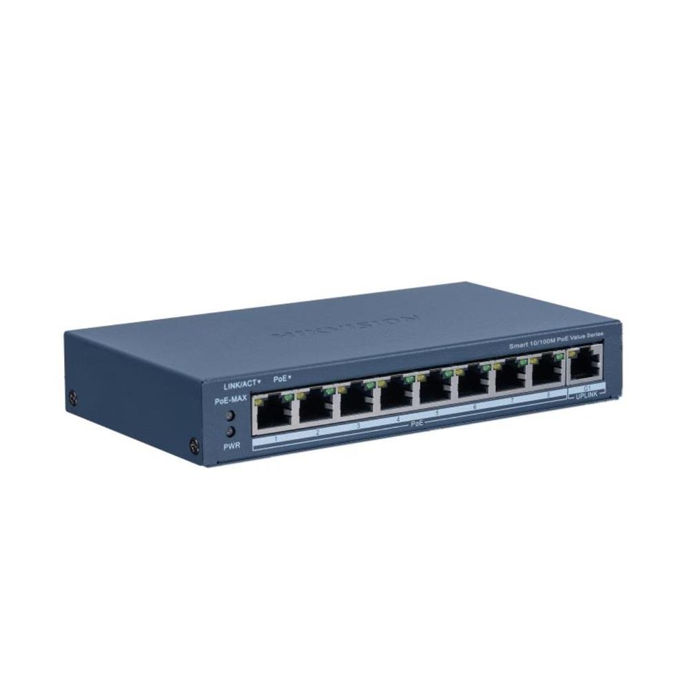 Switch Hikvision DS-3E1309P-EI/M, Gigabit, PoE, 8P, 100 Mbps