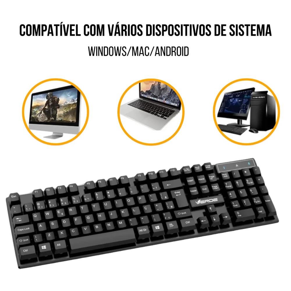 Teclado Para Computador - Verde