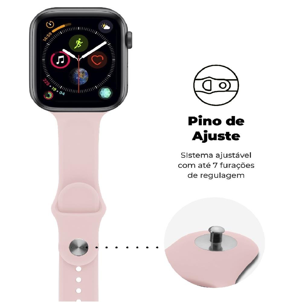 Pulseira Ultra Fit Para Apple Watch 38 / 40 / 41Mm - Rosa Claro