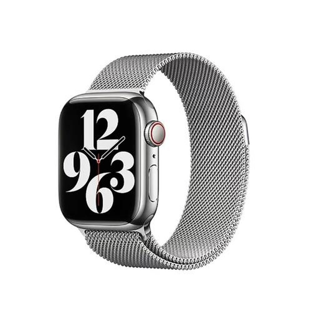 Pulseira De Milanese Para Apple Watch 42 / 44 / 45Mm - Prata