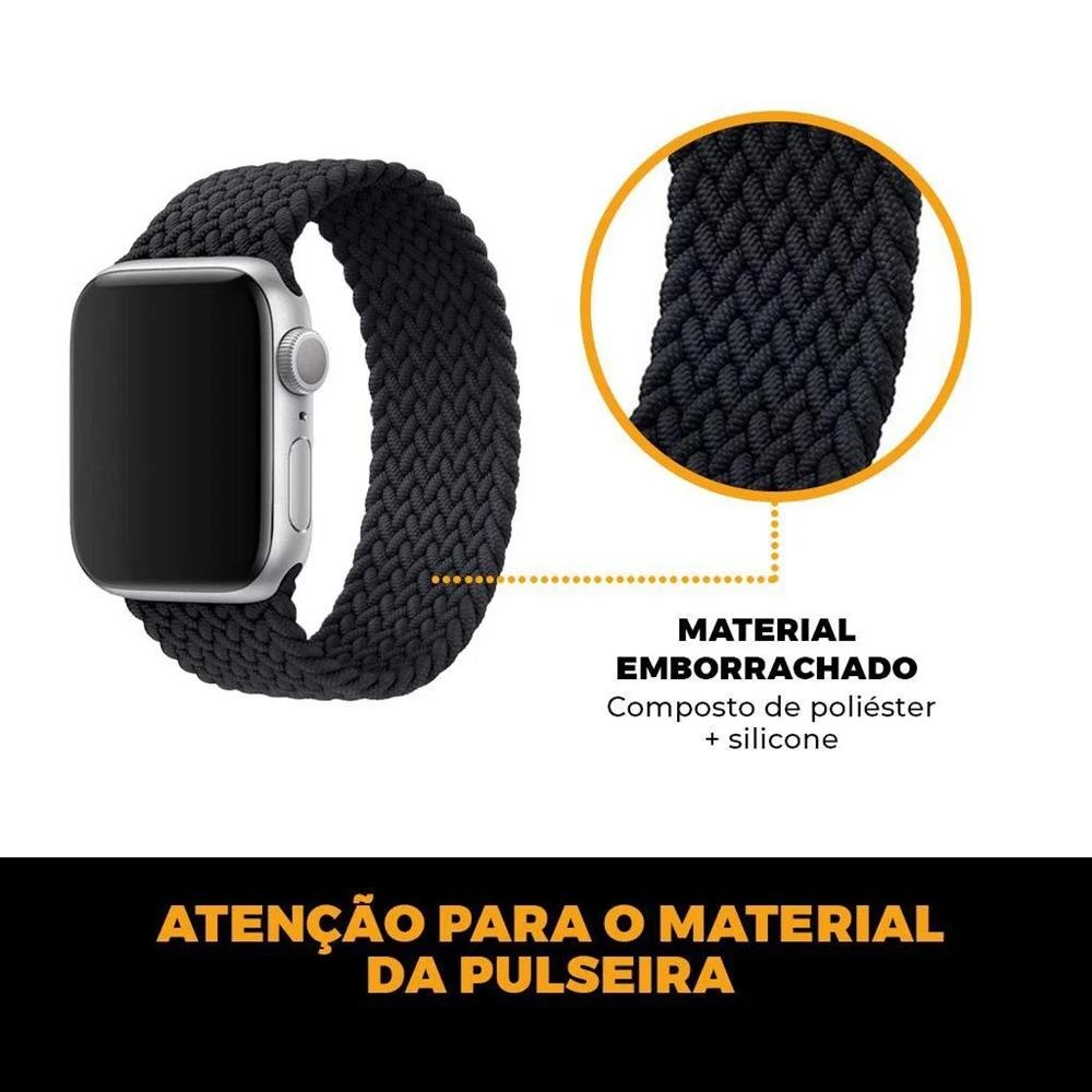 Pulseira Nylon Loop Para Apple Watch 42 / 44 / 45 / 49 Mm - Rosa