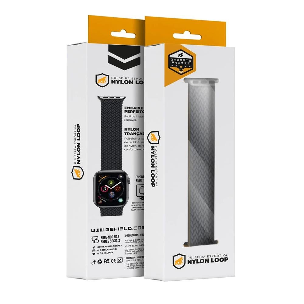 Pulseira Nylon Loop Para Apple Watch 42 / 44 / 45 / 49 Mm - Rosa