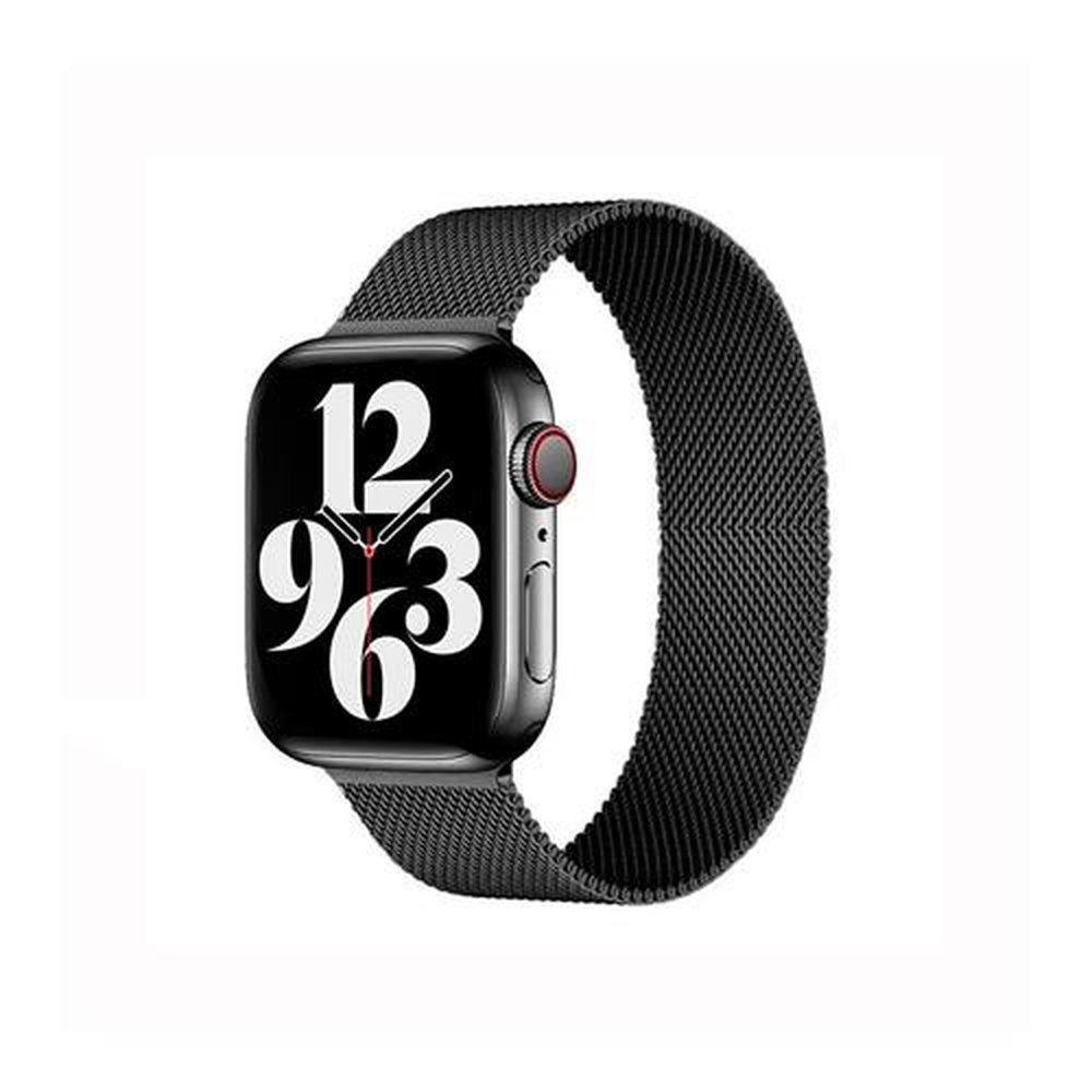 Pulseira De Milanese Para Apple Watch 42 / 44 / 45 / 49 Mm - Preta