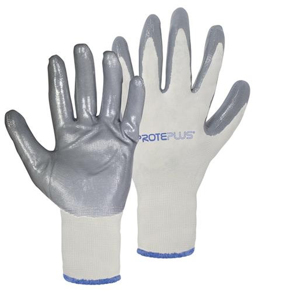 Luva Tricot. Poliéster Com Banho Nitrílico Nº 9 - Ppm 04 Proteplus