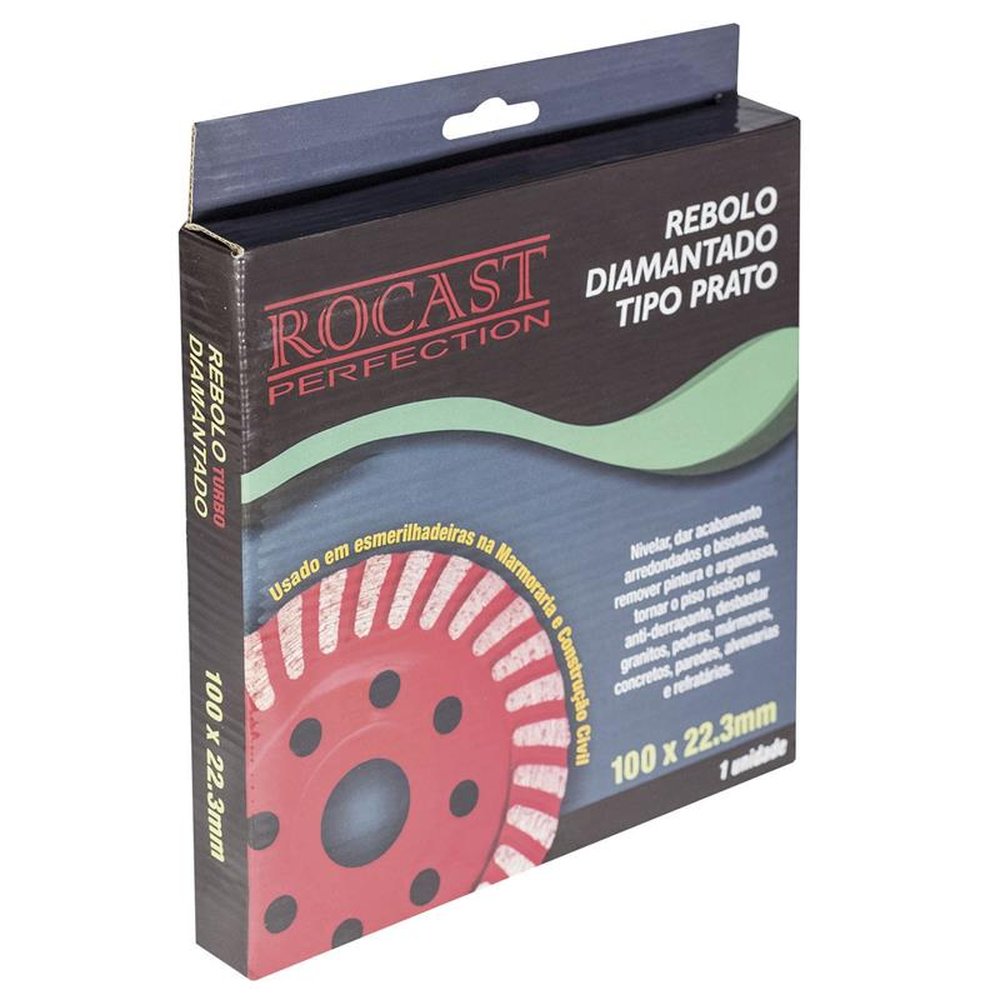 Rebolo Diamantado Tipo Prato 100 X 22,30 Rocast