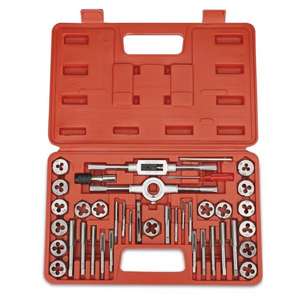 Kit Para Roscar Aço Liga M3-M12 - 40 Peças Rocast