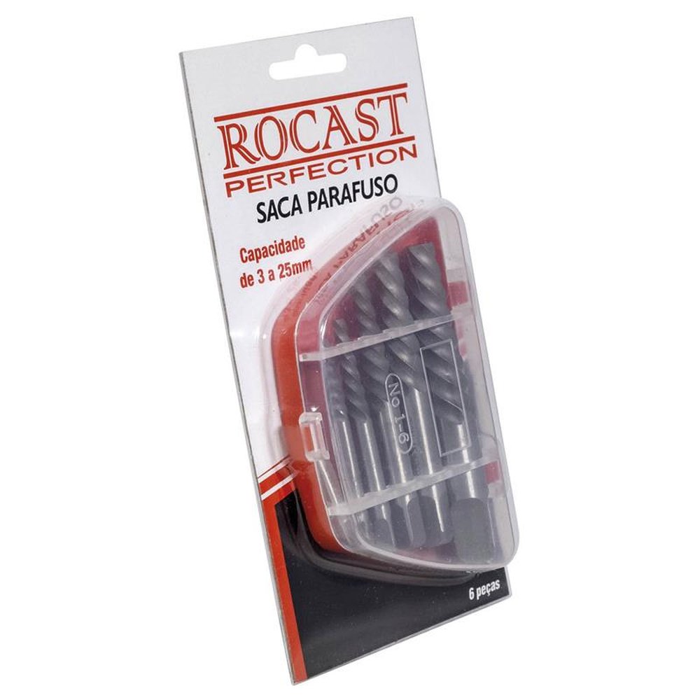 Kit Saca Parafuso Manual M3 - M25 - 6 Peças Rocast