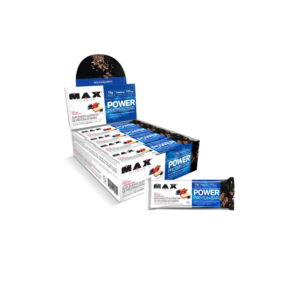 Power Protein Bar 41g Frutas Vermelhas Display 12x41g