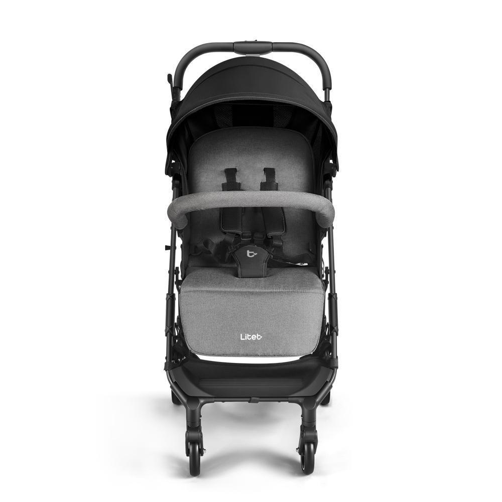 Carrinho de Bebê Compacto 0-15 Kg Oppa Preto e Cinza Litet - BB465