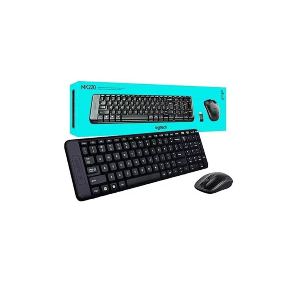 Kit Teclado E Mouse Logitech Mk220 Preto S/fio
