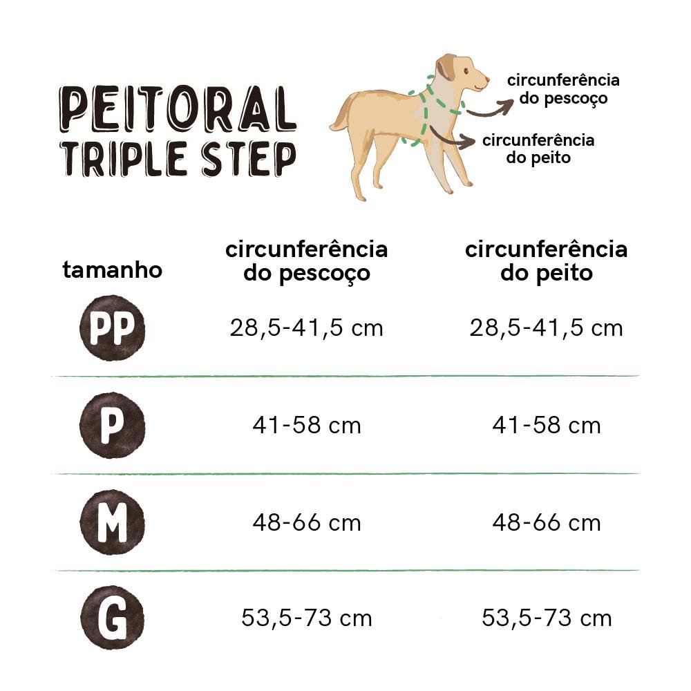 Peitoral Triple Step Preto e Cinza Tamanho PP Mimo - PP265
