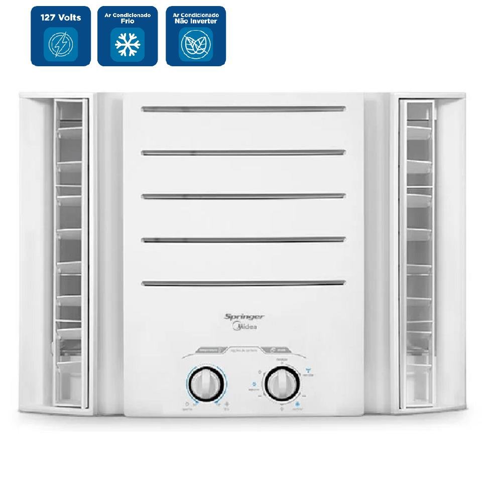 Ar Condicionado Janela Springer Midea 7500 BTU/h Frio Mecânico QCK078BB-127 Volts