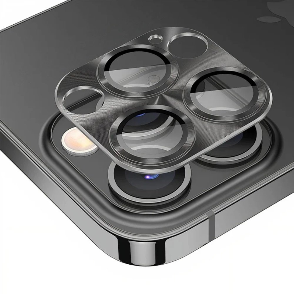 Protetor De Lente De Câmera De Aluminio Para Iphone 12 Pro Max - Preta