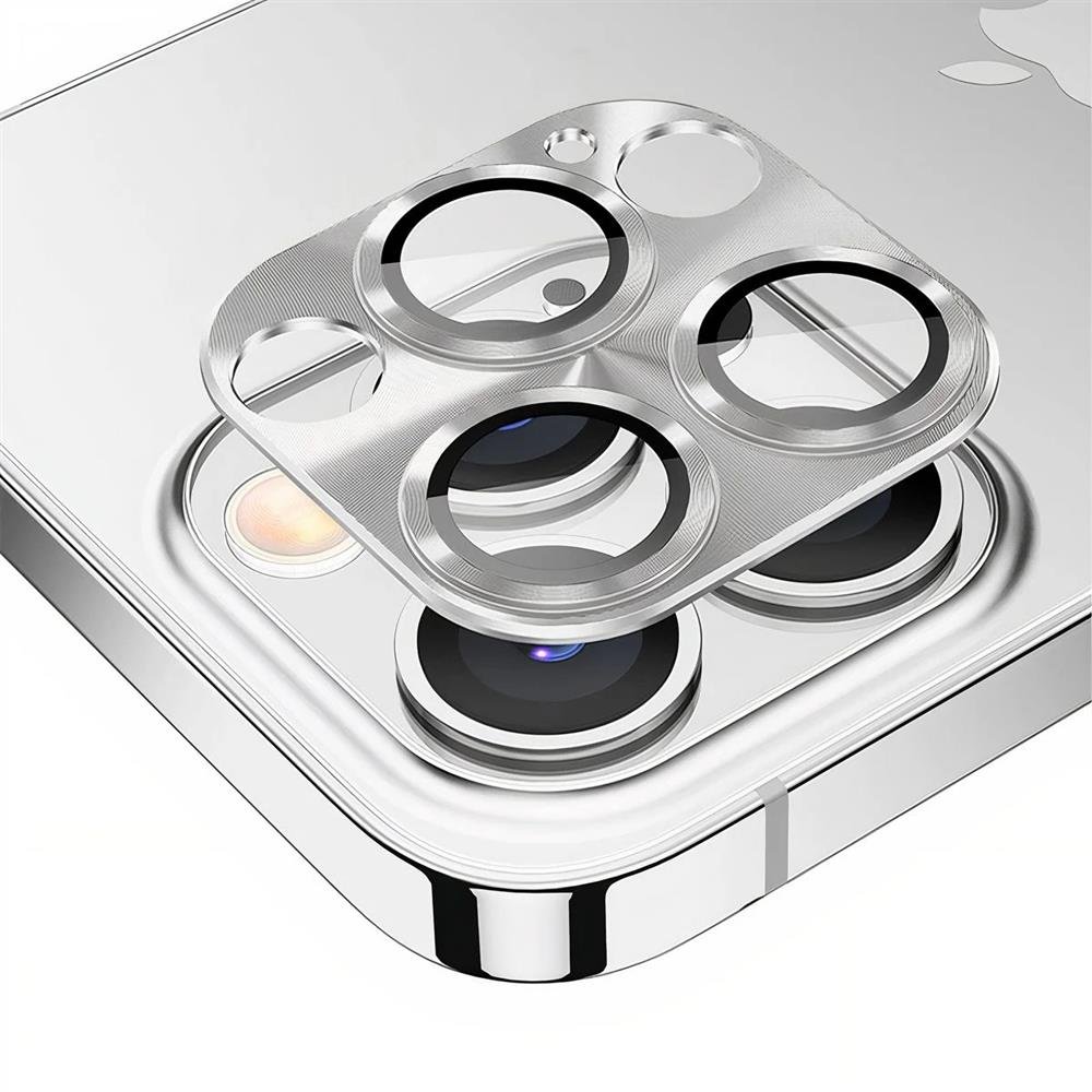 Protetor De Lente De Câmera De Aluminio Para Iphone 13 Pro / 13 Pro Max - Prata