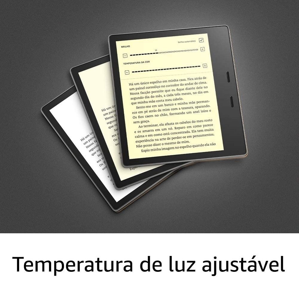 Kindle Oasis 10ª Geração, 8gb, Tela 7", Resolução 300 Ppi, À Prova DÁgua, Grafite, Amazon