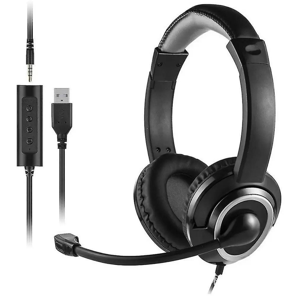 Fone Headset Com Microfone, Cancelamento De Ruido, P3 E Usb, Preto, Ph427 , Multilaser