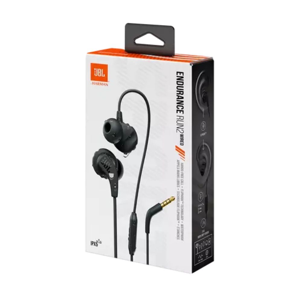 Fone Intra Sport Endurance Run 2, Preto, Jblendurrun2blk, Harman Jbl
