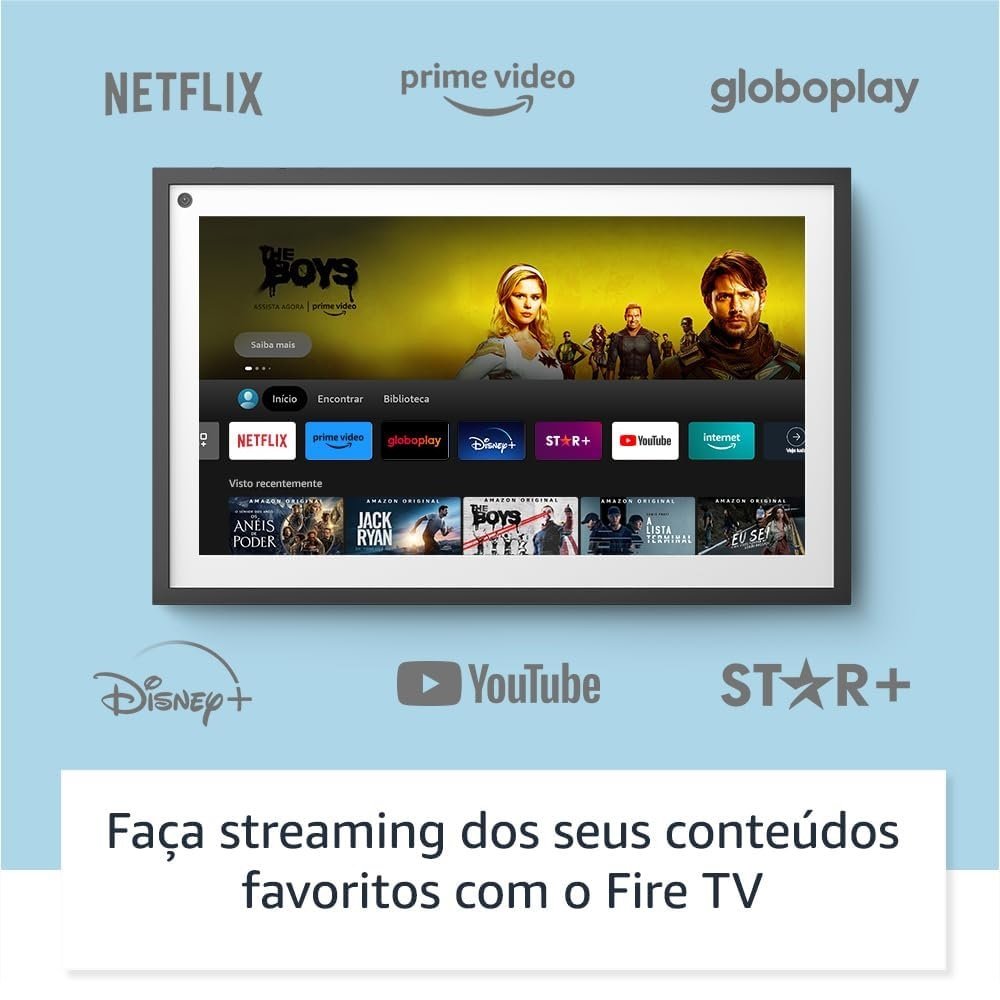 Echo Show 15, Smart Display Full Hd De 15,6" Com Alexa E Experiência Fire Tv | Controle Remoto Incluso - Cor Branca, Amazon